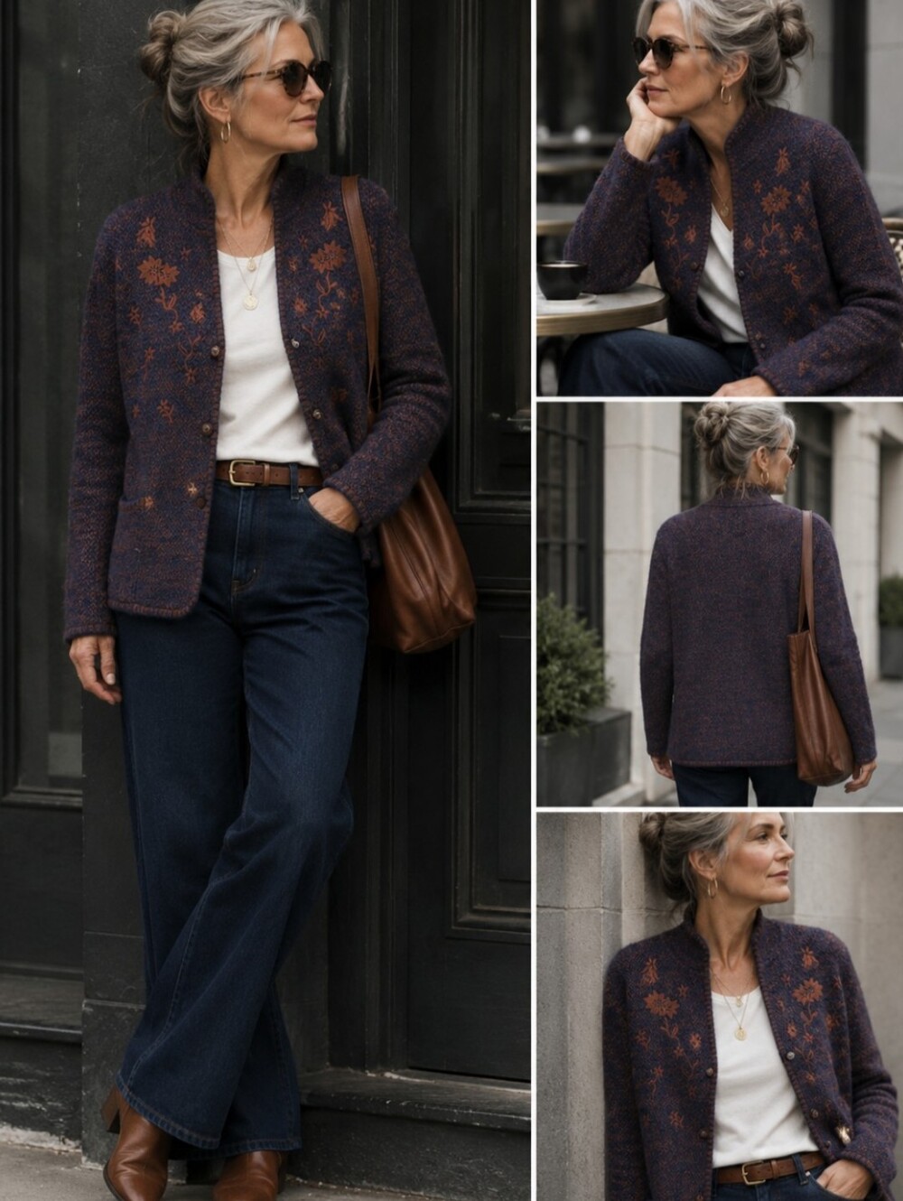 Vintage ESCADA Margaretha Ley Mohair Wool Embroidered Cardigan – Size 42